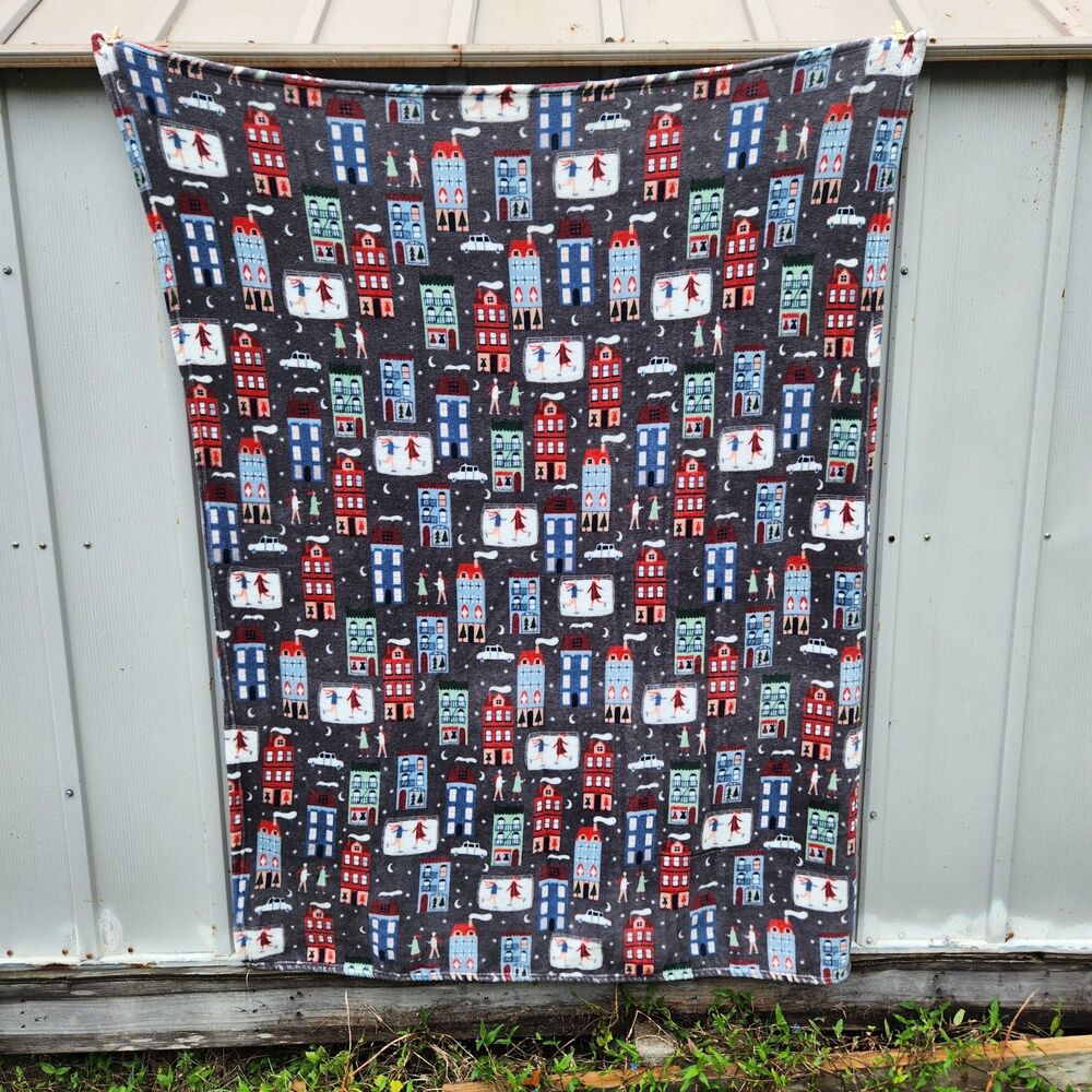 London Winter Home Graphic light Weight Throw 5'4"X 4'